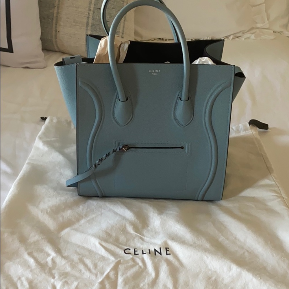 Blue Green Seafoam Medium Celine Phantom